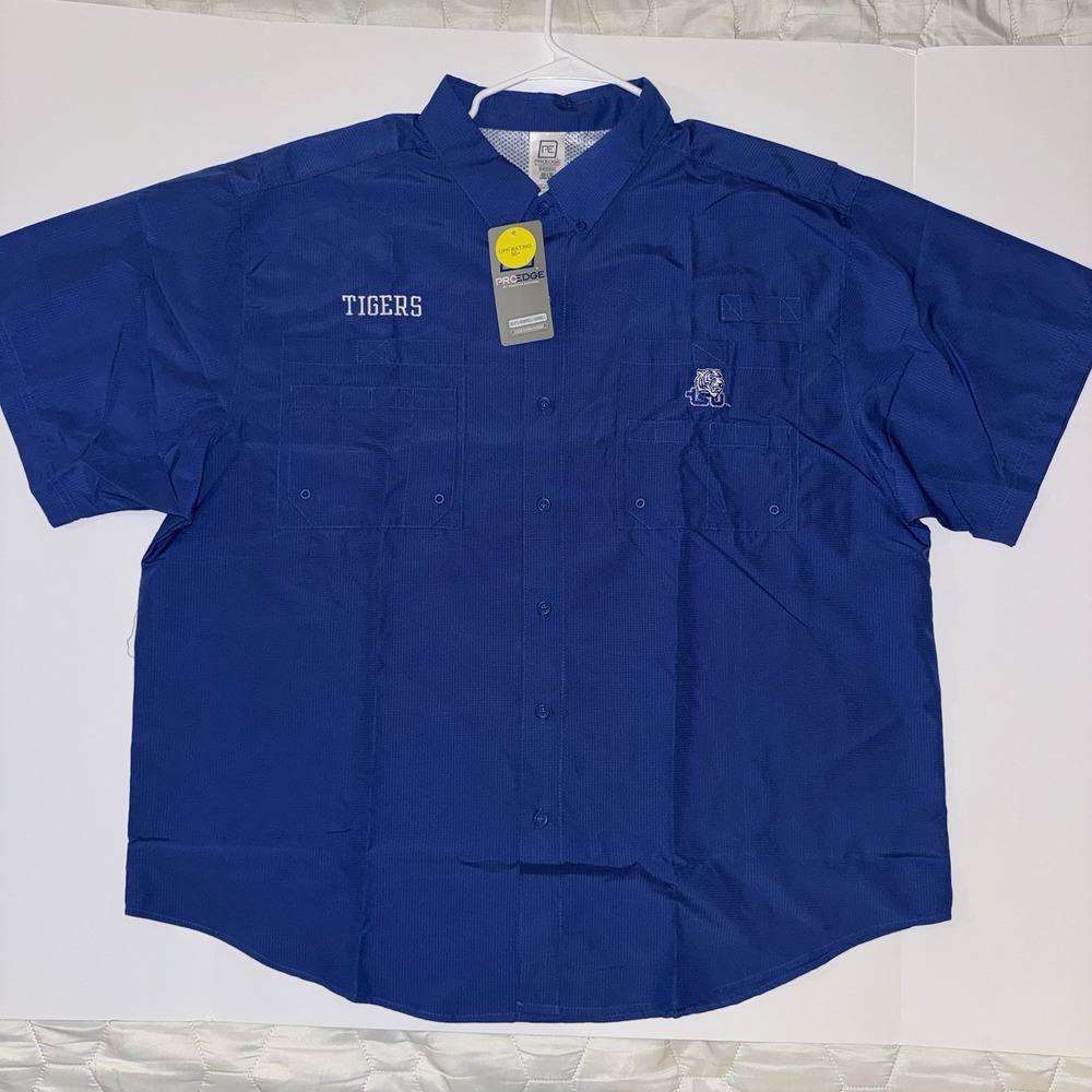 Men's 2XL NWT ProEdge Knights Apparel Big & Tall TSU Tigers TN‎ State Button-Up